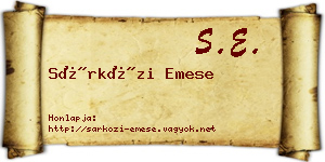 Sárközi Emese névjegykártya